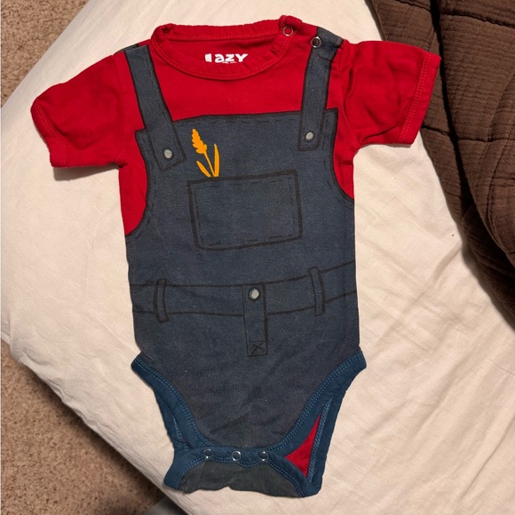 Lazy One Farmer Infant Onesie size 12m - Picture 4 of 6